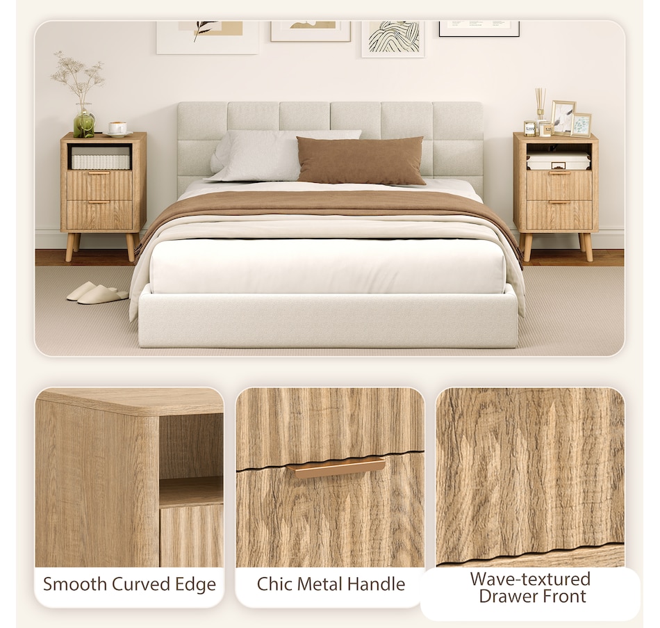 Image 917372_ALTMORE15.jpg, Product 917-372 / Price $199.99 - $209.99, HOMCOM Nightstands Set of 2, Bedside Tables with Charging Station from HOMCOM on TSC.ca's Home & Garden department