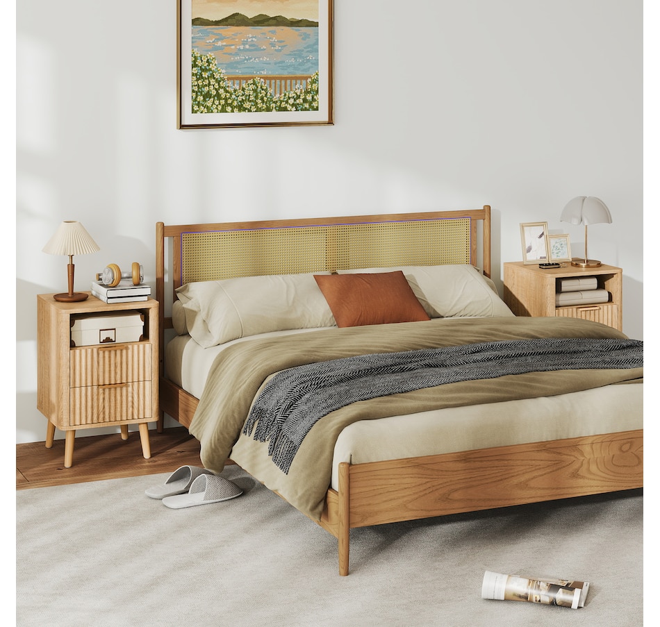 Image 917372_ALTMORE17.jpg, Product 917-372 / Price $199.99 - $209.99, HOMCOM Nightstands Set of 2, Bedside Tables with Charging Station from HOMCOM on TSC.ca's Home & Garden department