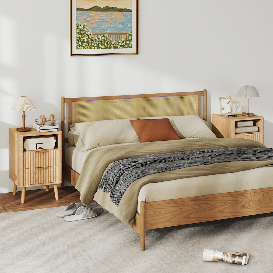 Image 917372_ALTMORE17.jpg, Product 917-372 / Price $184.99, HOMCOM Nightstands Set of 2, Bedside Tables with Charging Station from HOMCOM on TSC.ca's Home & Garden department