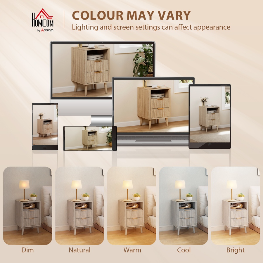 Image 917372_ALTMORE7.jpg, Product 917-372 / Price $184.99, HOMCOM Nightstands Set of 2, Bedside Tables with Charging Station from HOMCOM on TSC.ca's Home & Garden department