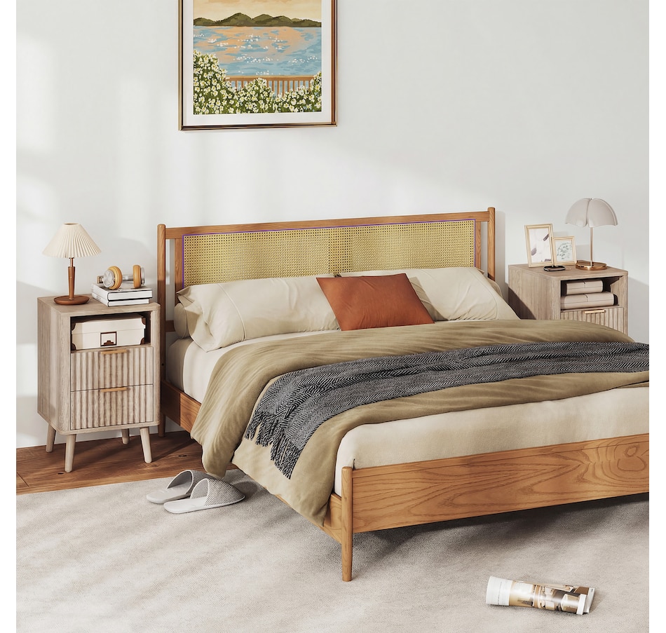 Image 917372_ALTMORE8.jpg, Product 917-372 / Price $199.99 - $209.99, HOMCOM Nightstands Set of 2, Bedside Tables with Charging Station from HOMCOM on TSC.ca's Home & Garden department