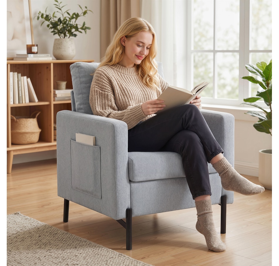 Image 917374_ALTMORE1.jpg, Product 917-374 / Price $169.99 - $189.99, HOMCOM Accent Chair Modern Upholstered Armchair w/ Side Pockets from HOMCOM on TSC.ca's Home & Garden department