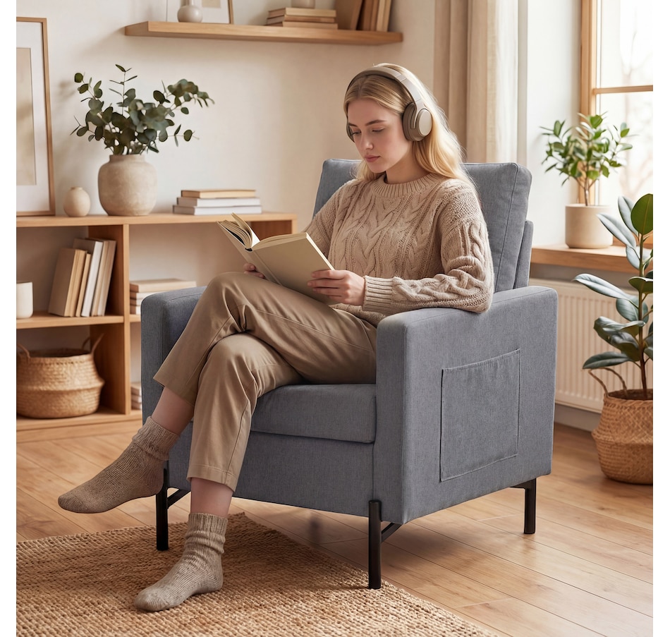 Image 917374_ALTMORE15.jpg, Product 917-374 / Price $169.99 - $189.99, HOMCOM Accent Chair Modern Upholstered Armchair w/ Side Pockets from HOMCOM on TSC.ca's Home & Garden department