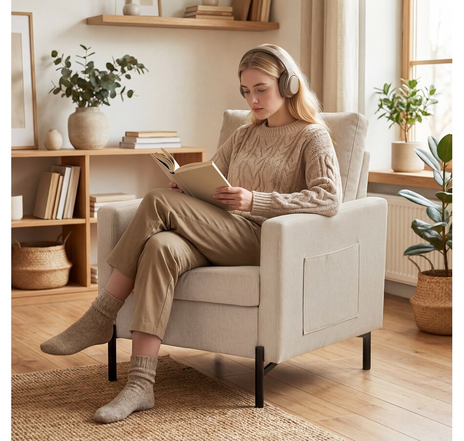Image 917374_ALTMORE23.jpg, Product 917-374 / Price $169.99 - $189.99, HOMCOM Accent Chair Modern Upholstered Armchair w/ Side Pockets from HOMCOM on TSC.ca's Home & Garden department