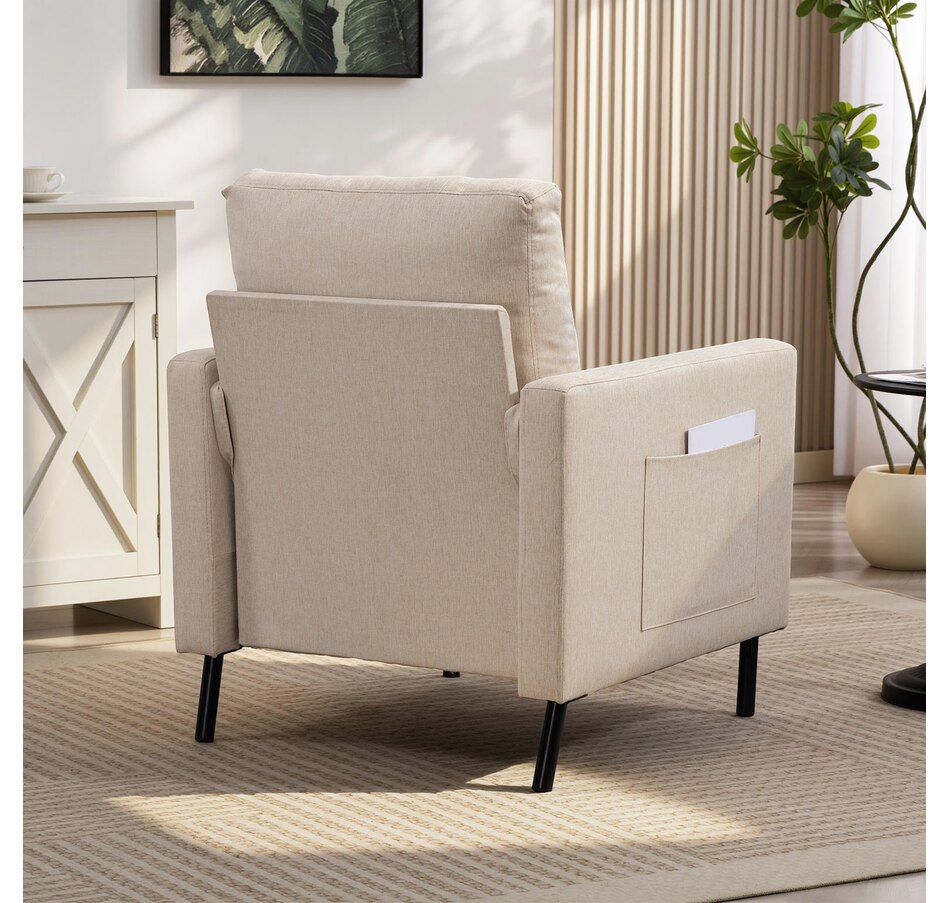 Image 917374_ALTMORE24.jpg, Product 917-374 / Price $169.99 - $189.99, HOMCOM Accent Chair Modern Upholstered Armchair w/ Side Pockets from HOMCOM on TSC.ca's Home & Garden department