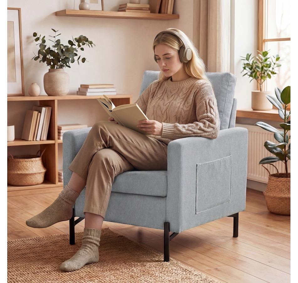 Image 917374_ALTMORE6.jpg, Product 917-374 / Price $169.99 - $189.99, HOMCOM Accent Chair Modern Upholstered Armchair w/ Side Pockets from HOMCOM on TSC.ca's Home & Garden department