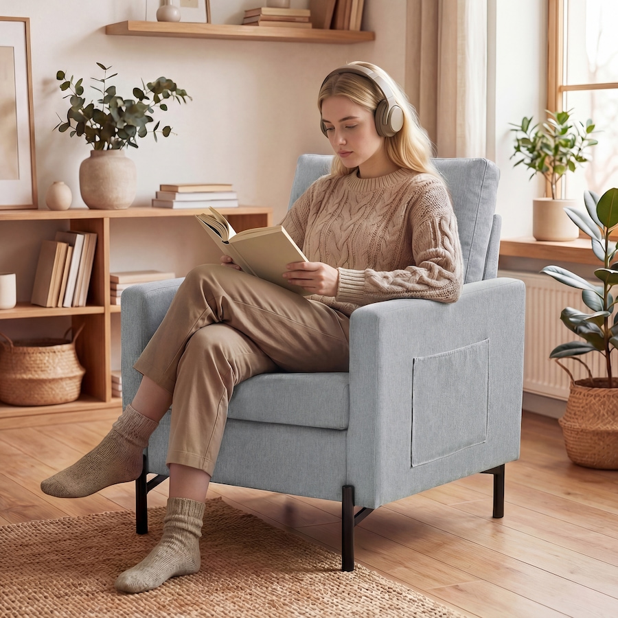 Image 917374_ALTMORE6.jpg, Product 917-374 / Price $159.99 - $189.99, HOMCOM Accent Chair Modern Upholstered Armchair w/ Side Pockets from HOMCOM on TSC.ca's Home & Garden department