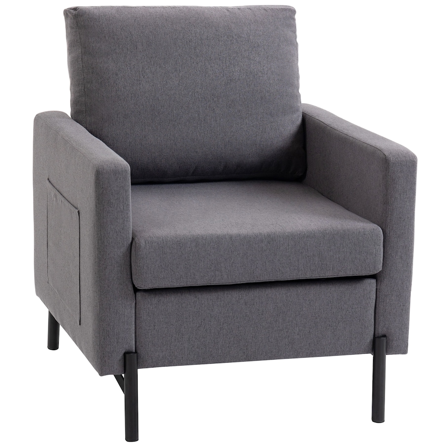 Image 917374_ST02.jpg, Product 917-374 / Price $159.99 - $189.99, HOMCOM Accent Chair Modern Upholstered Armchair w/ Side Pockets from HOMCOM on TSC.ca's Home & Garden department