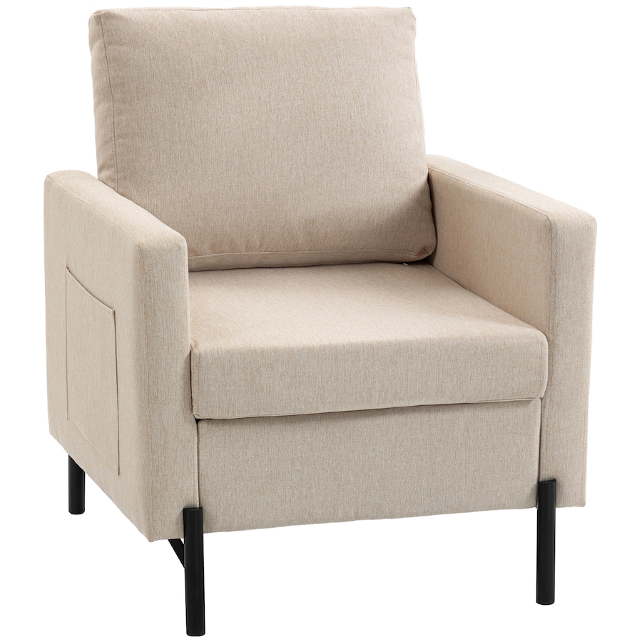 Image 917374_ST03.jpg, Product 917-374 / Price $159.99 - $189.99, HOMCOM Accent Chair Modern Upholstered Armchair w/ Side Pockets from HOMCOM on TSC.ca's Home & Garden department