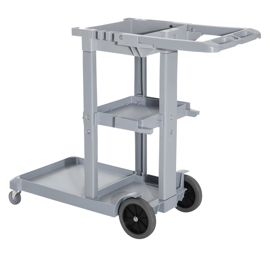 Image 917375_ALTMORE15.jpg, Product 917-375 / Price $114.99 - $134.99, HOMCOM Janitorial Cart on Wheels, Cleaning Cart with Rubbish Bag from HOMCOM on TSC.ca's Home & Garden department