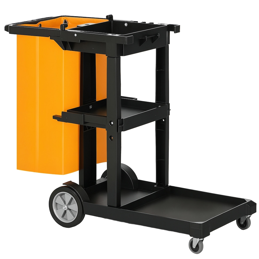 Image 917375_ST01.jpg, Product 917-375 / Price $102.99 - $116.99, HOMCOM Janitorial Cart on Wheels, Cleaning Cart with Rubbish Bag from HOMCOM on TSC.ca's Home & Garden department