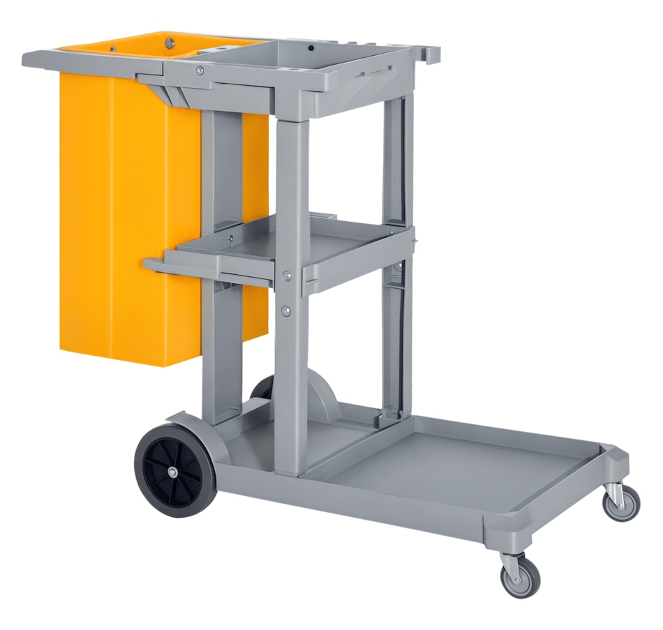 Image 917375_ST02.jpg, Product 917-375 / Price $114.99 - $134.99, HOMCOM Janitorial Cart on Wheels, Cleaning Cart with Rubbish Bag from HOMCOM on TSC.ca's Home & Garden department
