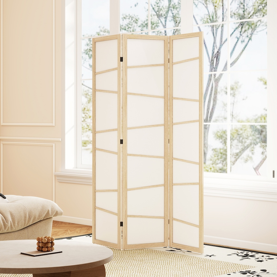 Image 917376_ALTMORE7.jpg, Product 917-376 / Price $96.99 - $122.99, HOMCOM Folding Room Divider, Panel Privacy Screen, Natural Wood from HOMCOM on TSC.ca's Home & Garden department