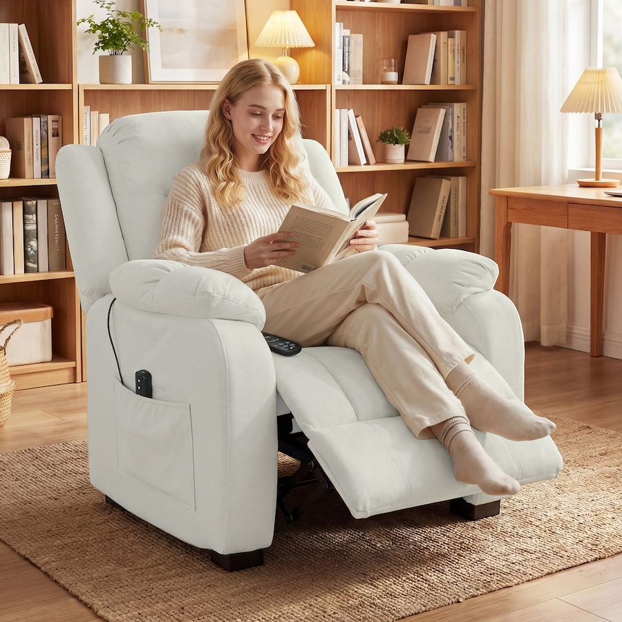 Image 917386_ALTMORE1.jpg, Product 917-386 / Price $379.99 - $399.99, HOMCOM Massage Recliner Chair with Quiet Motor Pet-Friendly Fabric from HOMCOM on TSC.ca's Home & Garden department