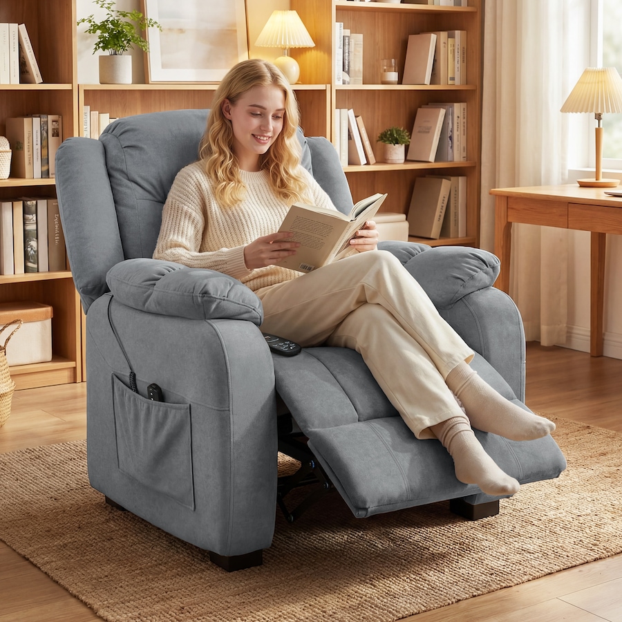 Image 917386_ALTMORE10.jpg, Product 917-386 / Price $379.99 - $399.99, HOMCOM Massage Recliner Chair with Quiet Motor Pet-Friendly Fabric from HOMCOM on TSC.ca's Home & Garden department