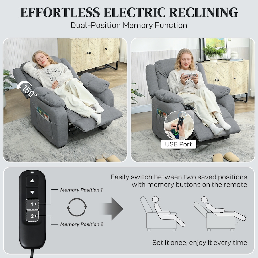 Image 917386_ALTMORE12.jpg, Product 917-386 / Price $379.99 - $399.99, HOMCOM Massage Recliner Chair with Quiet Motor Pet-Friendly Fabric from HOMCOM on TSC.ca's Home & Garden department