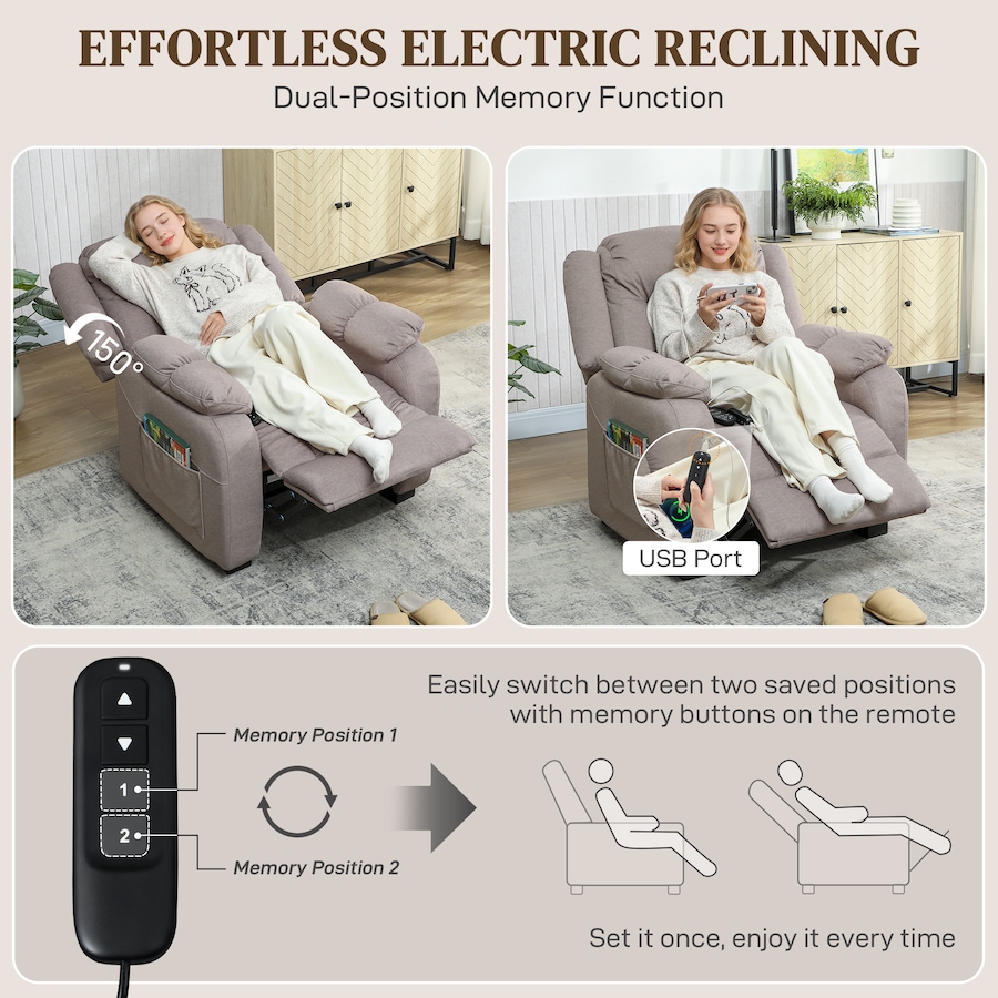 Image 917386_ALTMORE20.jpg, Product 917-386 / Price $379.99 - $399.99, HOMCOM Massage Recliner Chair with Quiet Motor Pet-Friendly Fabric from HOMCOM on TSC.ca's Home & Garden department