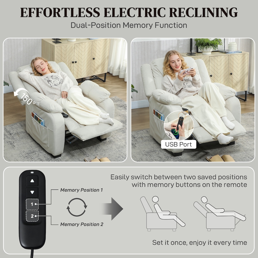 Image 917386_ALTMORE3.jpg, Product 917-386 / Price $379.99 - $399.99, HOMCOM Massage Recliner Chair with Quiet Motor Pet-Friendly Fabric from HOMCOM on TSC.ca's Home & Garden department