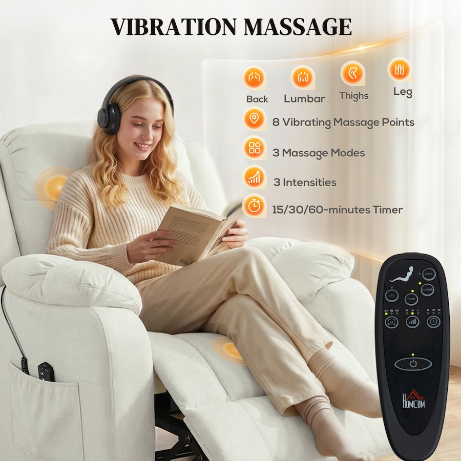 Image 917386_ALTMORE4.jpg, Product 917-386 / Price $379.99 - $399.99, HOMCOM Massage Recliner Chair with Quiet Motor Pet-Friendly Fabric from HOMCOM on TSC.ca's Home & Garden department