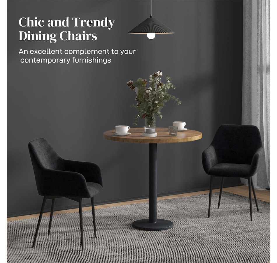 Image 917398_ALTMORE12.jpg, Product 917-398 / Price $194.99 - $199.99, HOMCOM Dining Chairs Set of 2, Upholstered Kitchen Chairs with Backrest from HOMCOM on TSC.ca's Home & Garden department