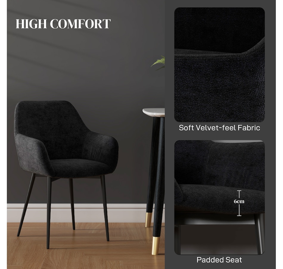 Image 917398_ALTMORE13.jpg, Product 917-398 / Price $194.99 - $199.99, HOMCOM Dining Chairs Set of 2, Upholstered Kitchen Chairs with Backrest from HOMCOM on TSC.ca's Home & Garden department