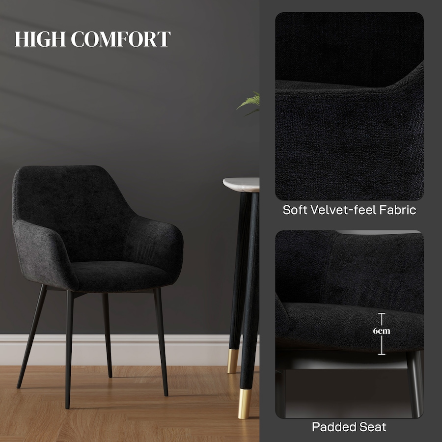 Image 917398_ALTMORE13.jpg, Product 917-398 / Price $204.99 - $209.99, HOMCOM Dining Chairs Set of 2, Upholstered Kitchen Chairs with Backrest from HOMCOM on TSC.ca's Home & Garden department