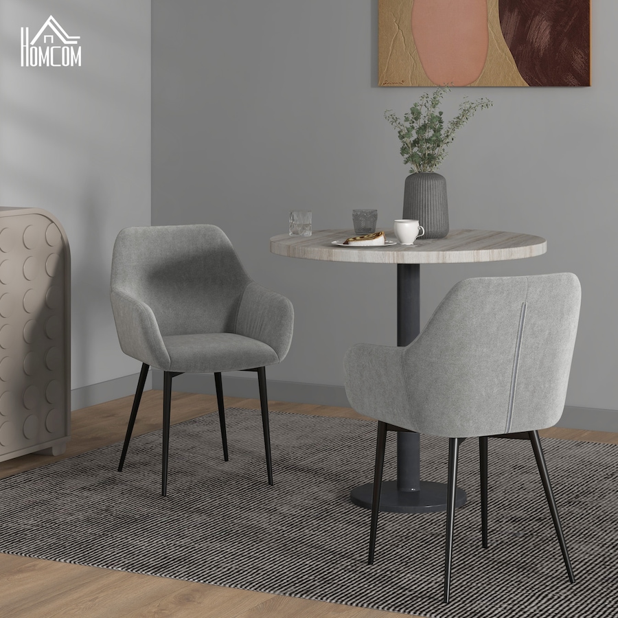 Image 917398_ALTMORE18.jpg, Product 917-398 / Price $204.99 - $209.99, HOMCOM Dining Chairs Set of 2, Upholstered Kitchen Chairs with Backrest from HOMCOM on TSC.ca's Home & Garden department