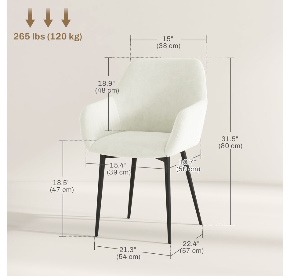 Image 917398_ALTMORE2.jpg, Product 917-398 / Price $194.99 - $199.99, HOMCOM Dining Chairs Set of 2, Upholstered Kitchen Chairs with Backrest from HOMCOM on TSC.ca's Home & Garden department