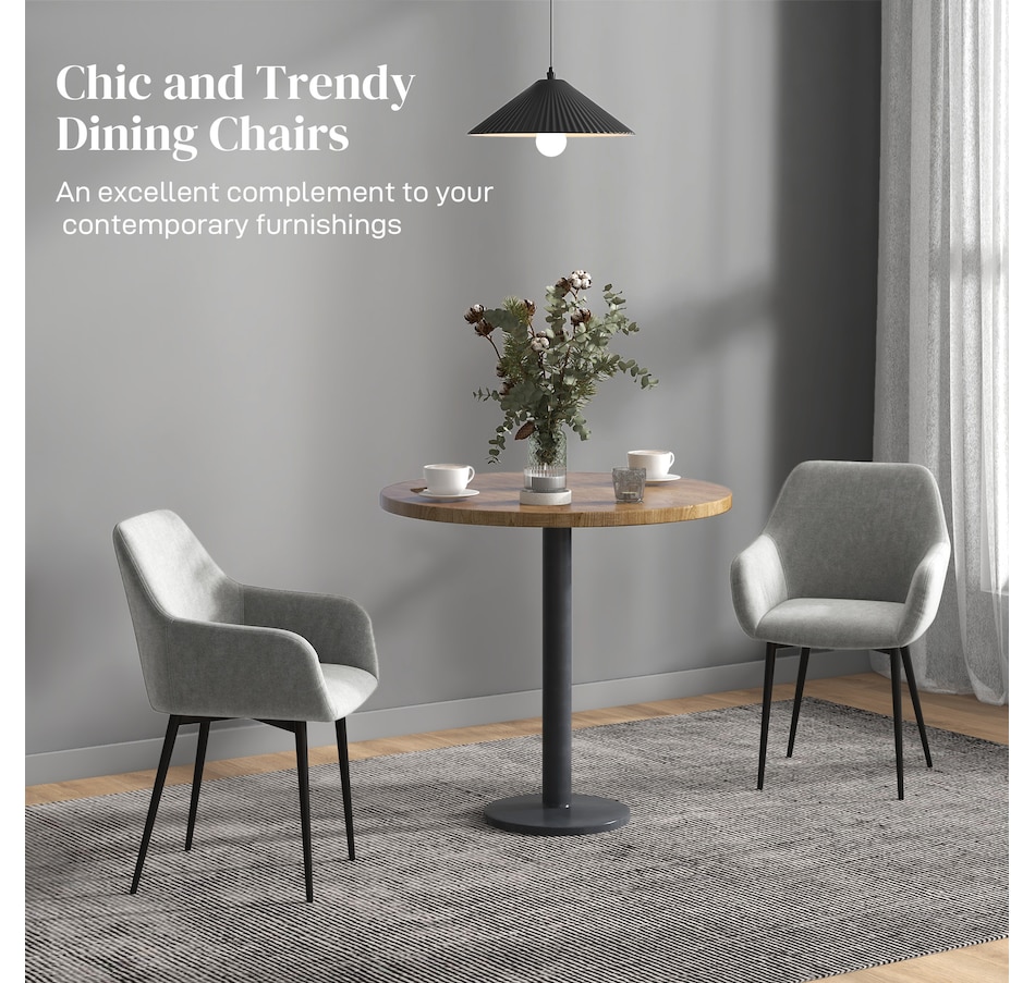 Image 917398_ALTMORE20.jpg, Product 917-398 / Price $194.99 - $199.99, HOMCOM Dining Chairs Set of 2, Upholstered Kitchen Chairs with Backrest from HOMCOM on TSC.ca's Home & Garden department