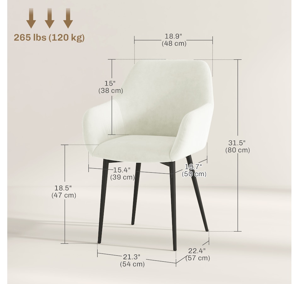 Image 917398_ALTMORE26.jpg, Product 917-398 / Price $194.99 - $199.99, HOMCOM Dining Chairs Set of 2, Upholstered Kitchen Chairs with Backrest from HOMCOM on TSC.ca's Home & Garden department