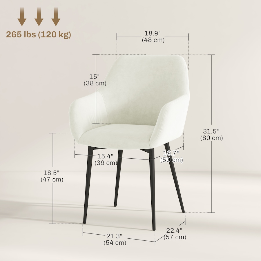 Image 917398_ALTMORE26.jpg, Product 917-398 / Price $204.99 - $209.99, HOMCOM Dining Chairs Set of 2, Upholstered Kitchen Chairs with Backrest from HOMCOM on TSC.ca's Home & Garden department