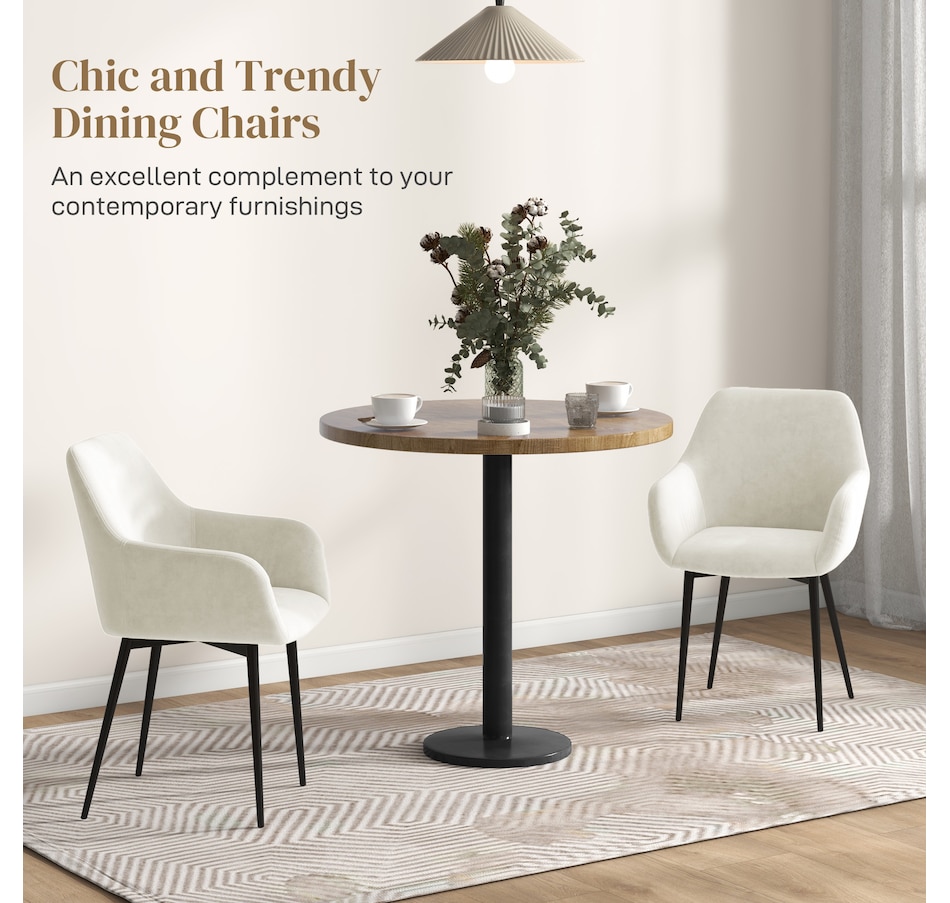 Image 917398_ALTMORE3.jpg, Product 917-398 / Price $194.99 - $199.99, HOMCOM Dining Chairs Set of 2, Upholstered Kitchen Chairs with Backrest from HOMCOM on TSC.ca's Home & Garden department