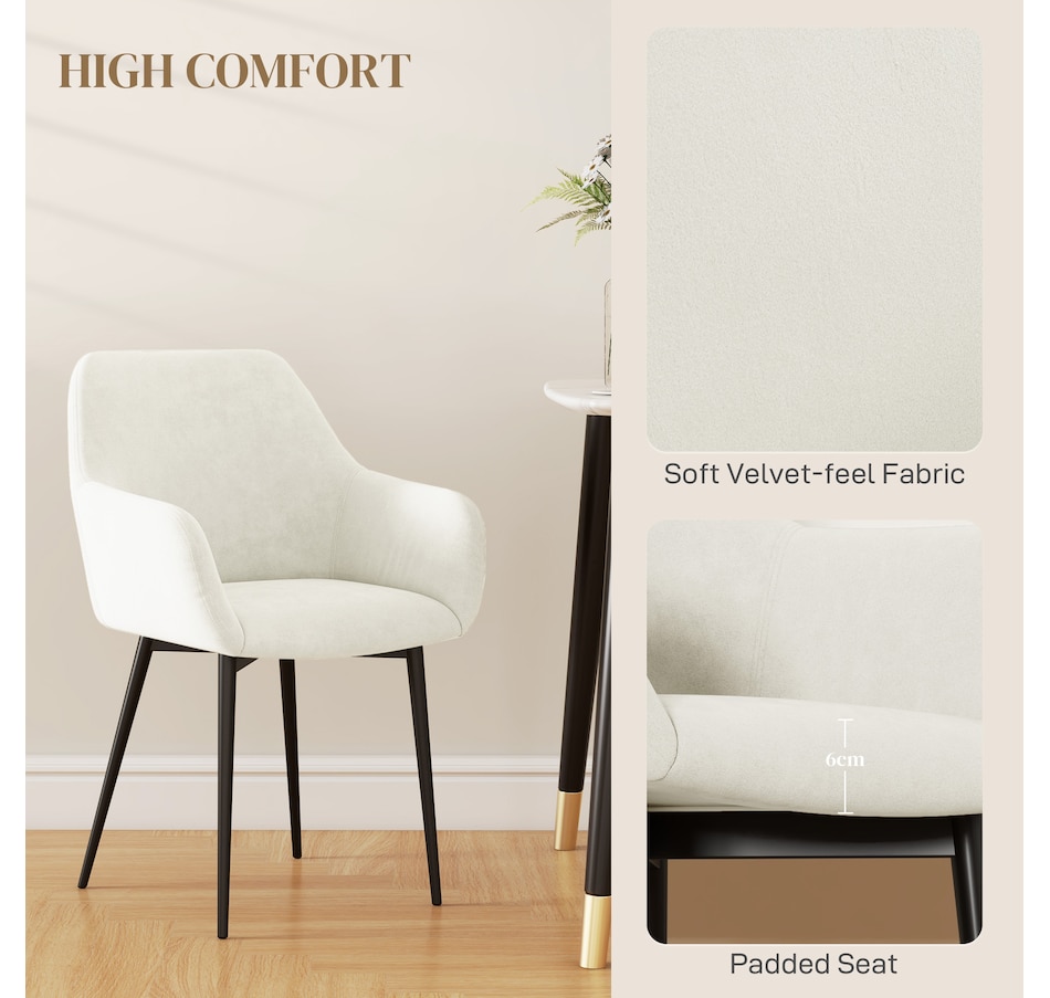 Image 917398_ALTMORE4.jpg, Product 917-398 / Price $194.99 - $199.99, HOMCOM Dining Chairs Set of 2, Upholstered Kitchen Chairs with Backrest from HOMCOM on TSC.ca's Home & Garden department