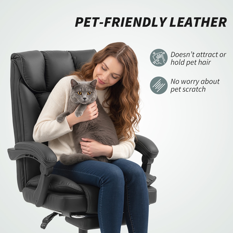 Image 917401_ALTMORE4.jpg, Product 917-401 / Price $142.99 - $185.99, HOMCOM Executive Office Chair, Pet-Friendly Leather Computer Chair from HOMCOM on TSC.ca's Home & Garden department