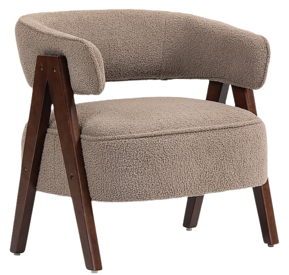 Image 917404_ST01.jpg, Product 917-404 / Price $209.99, HOMCOM Tub Chair, Sherpa Fleece Accent Chair with Wood Legs from HOMCOM on TSC.ca's Home & Garden department