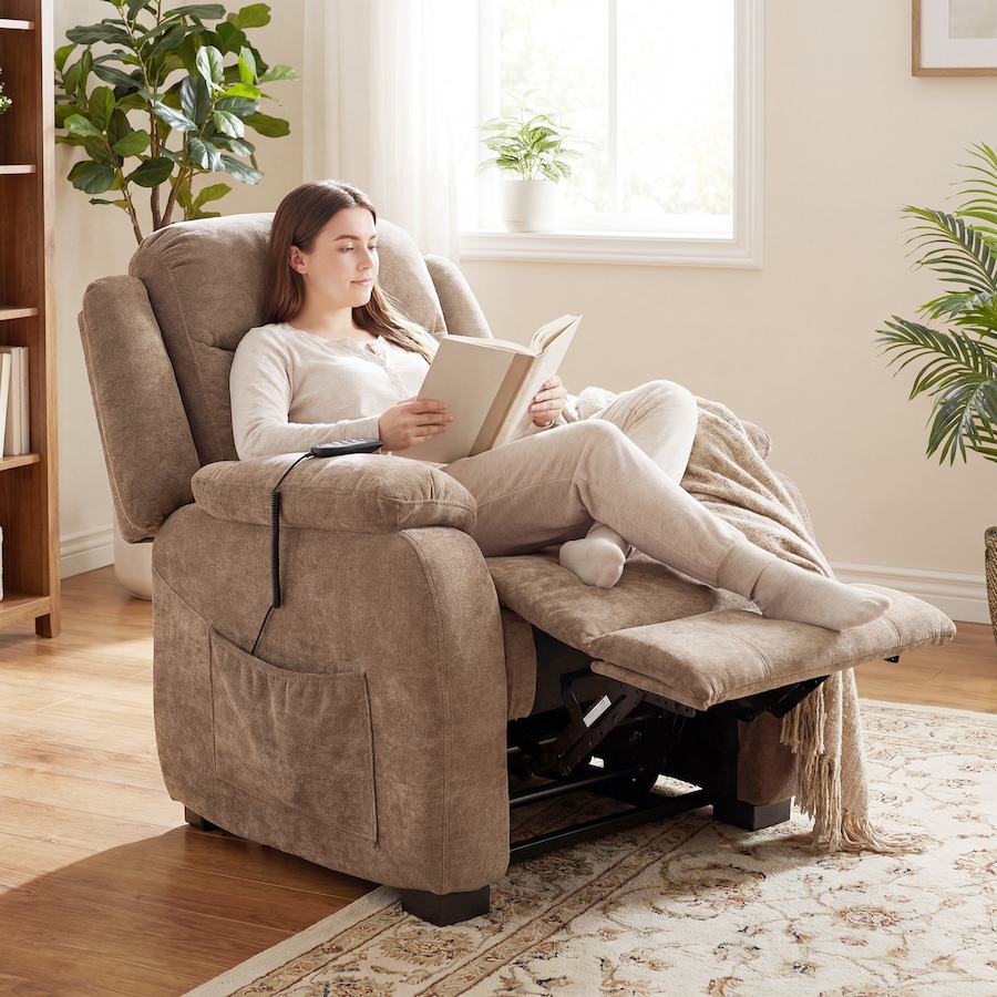Image 917408_ALTMORE1.jpg, Product 917-408 / Price $399.99, HOMCOM Power Recliner Chair with Massage, Recliner with Quiet Motor from HOMCOM on TSC.ca's Home & Garden department