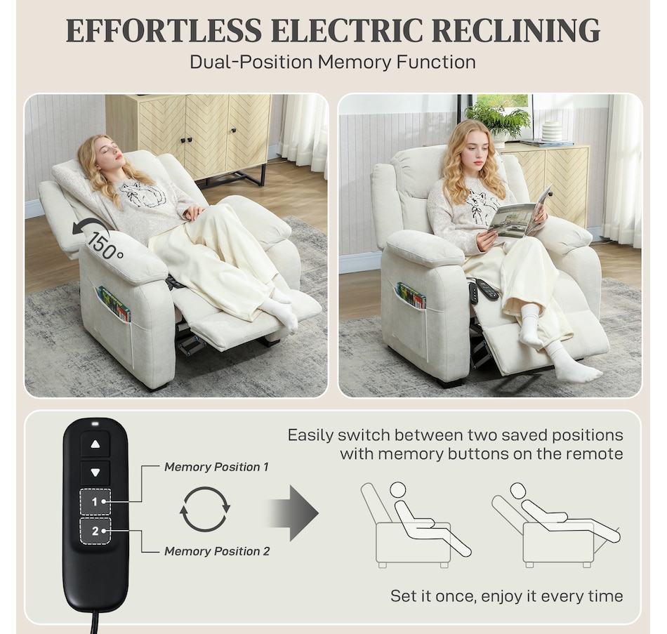Image 917408_ALTMORE12.jpg, Product 917-408 / Price $419.99 - $429.99, HOMCOM Power Recliner Chair with Massage, Recliner with Quiet Motor from HOMCOM on TSC.ca's Home & Garden department