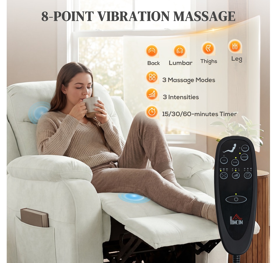 Image 917408_ALTMORE13.jpg, Product 917-408 / Price $419.99 - $429.99, HOMCOM Power Recliner Chair with Massage, Recliner with Quiet Motor from HOMCOM on TSC.ca's Home & Garden department