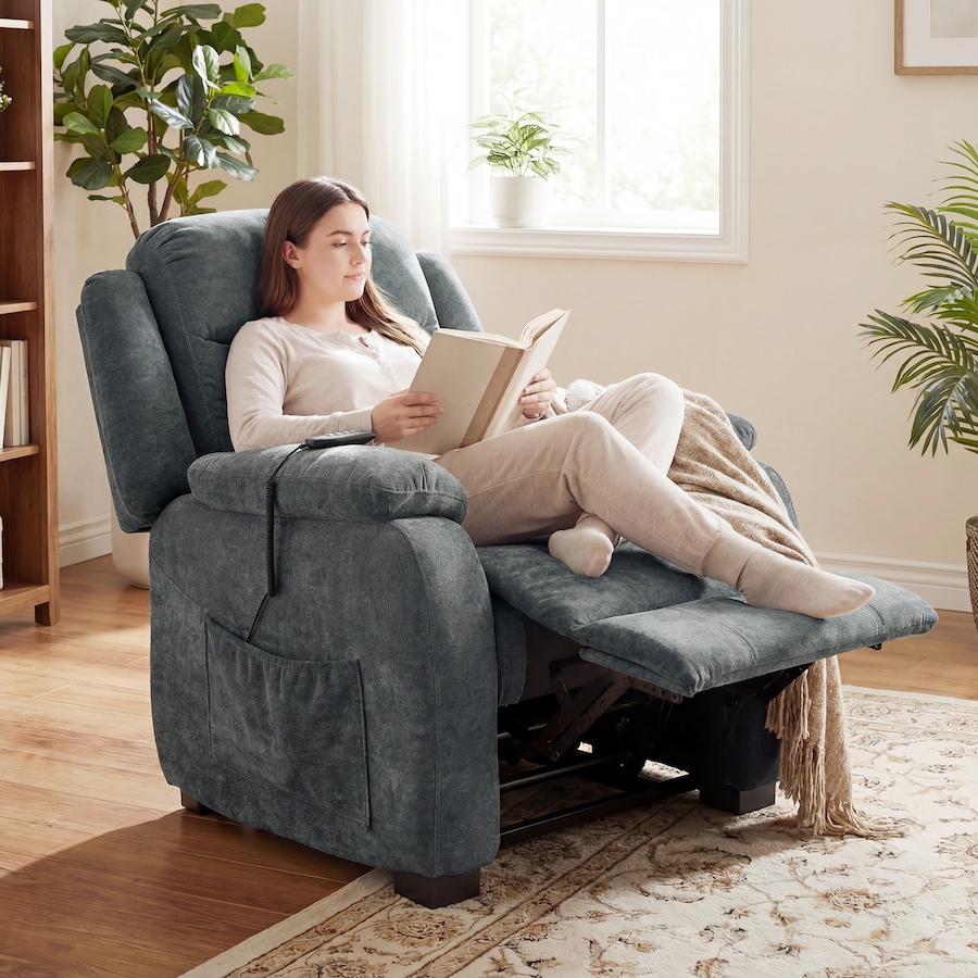 Image 917408_ALTMORE18.jpg, Product 917-408 / Price $399.99, HOMCOM Power Recliner Chair with Massage, Recliner with Quiet Motor from HOMCOM on TSC.ca's Home & Garden department