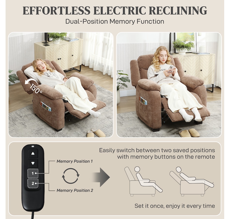 Image 917408_ALTMORE3.jpg, Product 917-408 / Price $419.99 - $429.99, HOMCOM Power Recliner Chair with Massage, Recliner with Quiet Motor from HOMCOM on TSC.ca's Home & Garden department