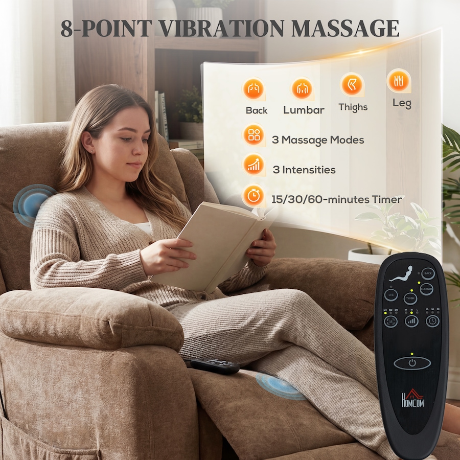 Image 917408_ALTMORE4.jpg, Product 917-408 / Price $399.99, HOMCOM Power Recliner Chair with Massage, Recliner with Quiet Motor from HOMCOM on TSC.ca's Home & Garden department