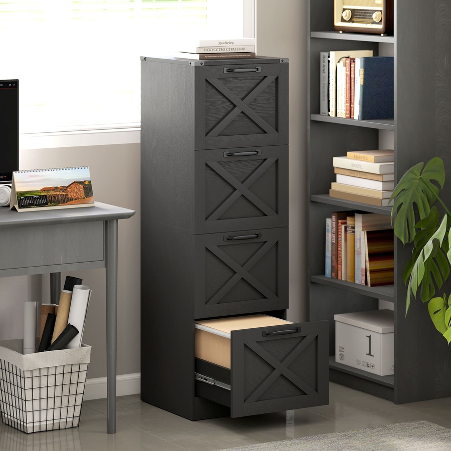 Image 917421_ALTMORE10.jpg, Product 917-421 / Price $169.94 - $179.99, HOMCOM 4 Drawer File Cabinet, Filing Cabinet Fits Letter/A4 Size from HOMCOM on TSC.ca's Home & Garden department