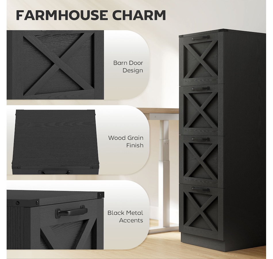 Image 917421_ALTMORE12.jpg, Product 917-421 / Price $169.99, HOMCOM 4 Drawer File Cabinet, Filing Cabinet Fits Letter/A4 Size from HOMCOM on TSC.ca's Home & Garden department