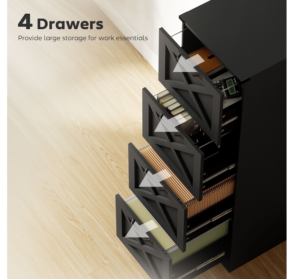 Image 917421_ALTMORE13.jpg, Product 917-421 / Price $169.99, HOMCOM 4 Drawer File Cabinet, Filing Cabinet Fits Letter/A4 Size from HOMCOM on TSC.ca's Home & Garden department