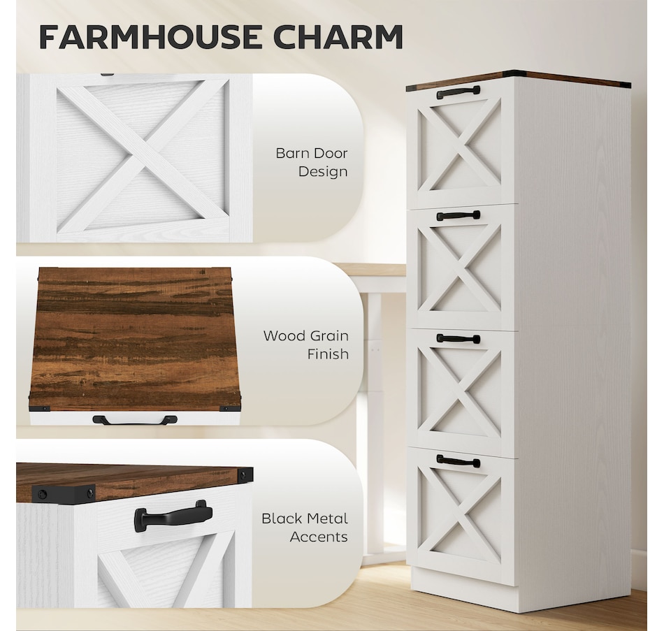 Image 917421_ALTMORE3.jpg, Product 917-421 / Price $169.99, HOMCOM 4 Drawer File Cabinet, Filing Cabinet Fits Letter/A4 Size from HOMCOM on TSC.ca's Home & Garden department