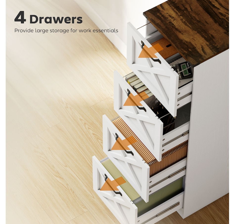 Image 917421_ALTMORE4.jpg, Product 917-421 / Price $169.99, HOMCOM 4 Drawer File Cabinet, Filing Cabinet Fits Letter/A4 Size from HOMCOM on TSC.ca's Home & Garden department