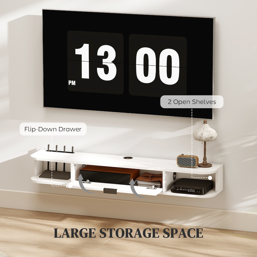 Image 917423_ALTMORE13.jpg, Product 917-423 / Price $89.99 - $99.99, HOMCOM 47" Floating TV Stand, Wall Mounted Media Console from HOMCOM on TSC.ca's Home & Garden department