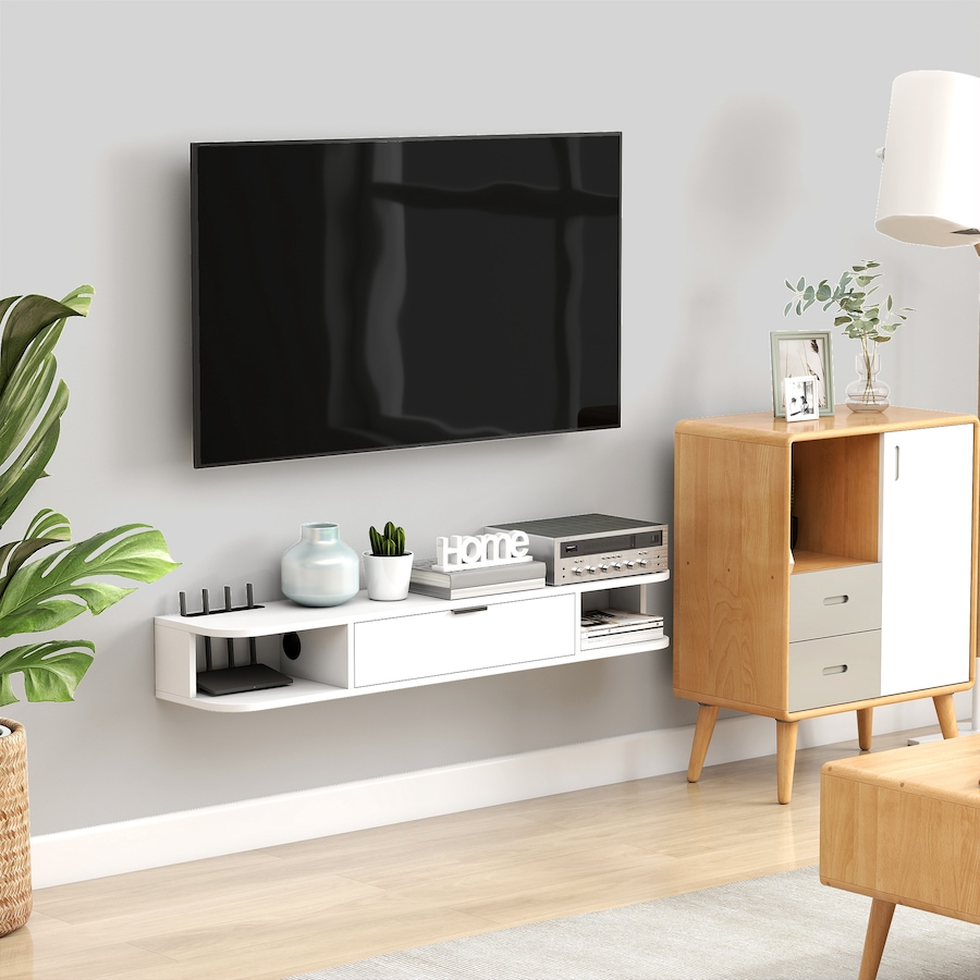 Image 917423_ALTMORE16.jpg, Product 917-423 / Price $89.99 - $99.99, HOMCOM 47" Floating TV Stand, Wall Mounted Media Console from HOMCOM on TSC.ca's Home & Garden department
