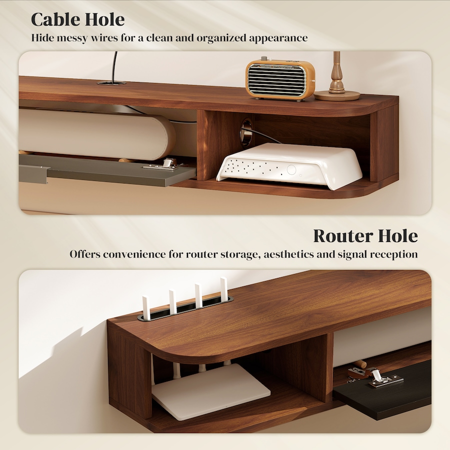 Image 917423_ALTMORE5.jpg, Product 917-423 / Price $89.99 - $99.99, HOMCOM 47" Floating TV Stand, Wall Mounted Media Console from HOMCOM on TSC.ca's Home & Garden department