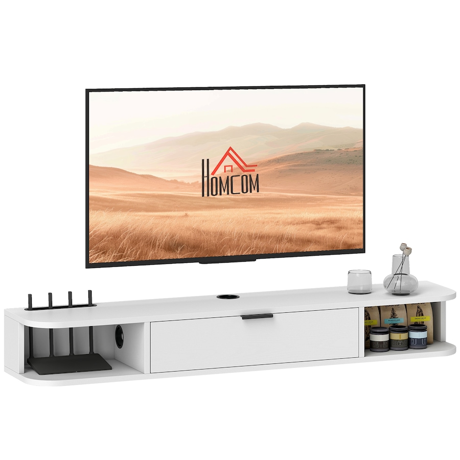 Image 917423_ST02.jpg, Product 917-423 / Price $89.99 - $99.99, HOMCOM 47" Floating TV Stand, Wall Mounted Media Console from HOMCOM on TSC.ca's Home & Garden department